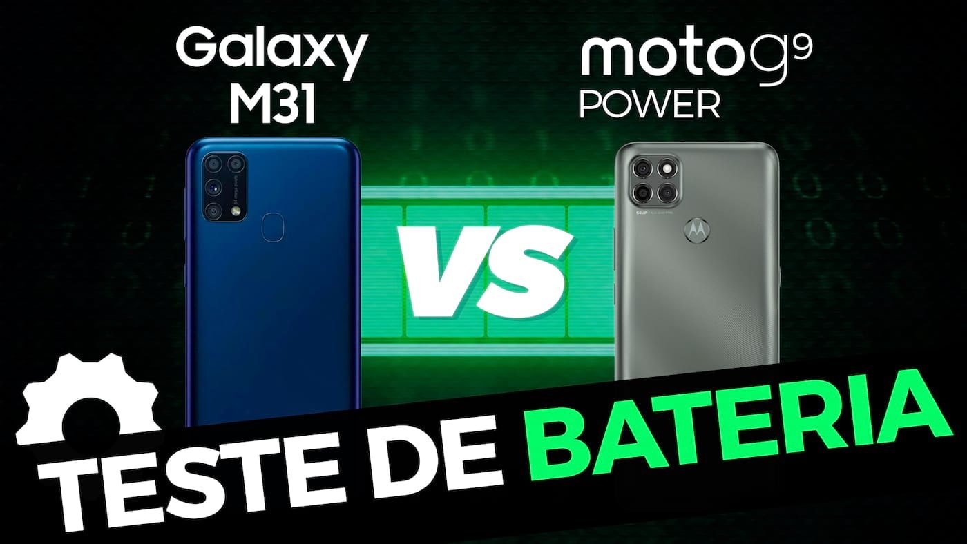 6000mAh! Galaxy M31 vs Moto G9 Power teste lado a lado de bateria
