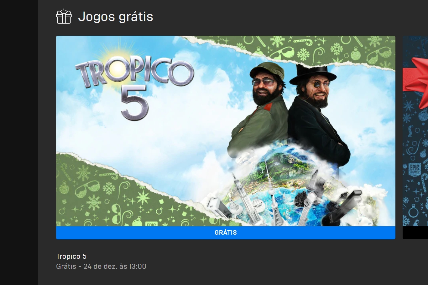 Tropico 5 para PC está gratuito na Epic Games Store por tempo limitado