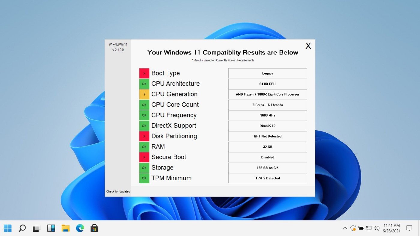 WhyNotWin11 é um substituto melhor para o PC Health Check do Windows 11