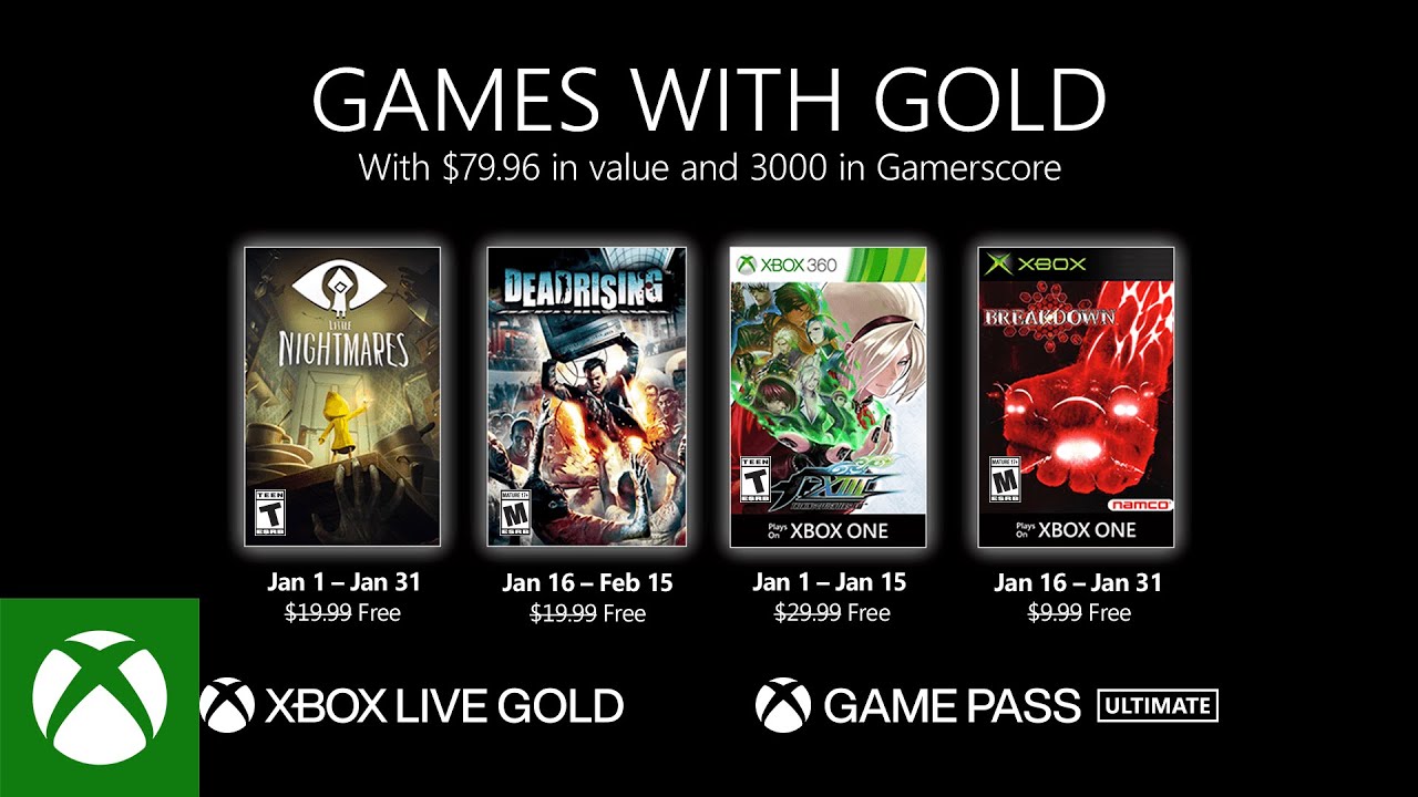 Xbox Games With Gold de janeiro traz Little Nightmares, Dead Rising e mais